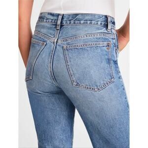 NWT Madewell Button-Fly Longline Straight Jeans Size 33P